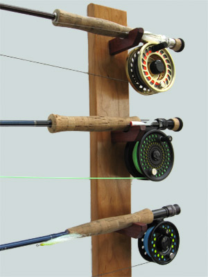 Custom Built Fly Rod Racks from New Hamphire: Solid Cherry Wood