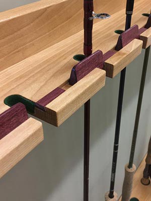 Custom Built Fly Rod Racks from New Hamphire: Solid Cherry Wood Fly-fishing  Rod Holders